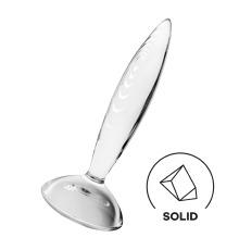 Стеклянная анальная пробка Satisfyer Sparkling Crystal, очень прочная, термостойкая
