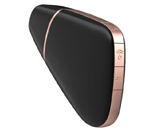 Вакуумний кліторальний стимулятор Satisfyer Love Triangle Black з керуванням через інтернет