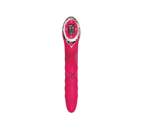 Вибратор-кролик с вакуумной стимуляцией и вращающимся стволом KISTOY A-King Max Red