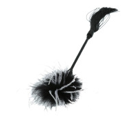 Метелочка 2-в-1 Sex And Mischief - Whip & Tickle Blck/White (щекоталка и шлепалка)