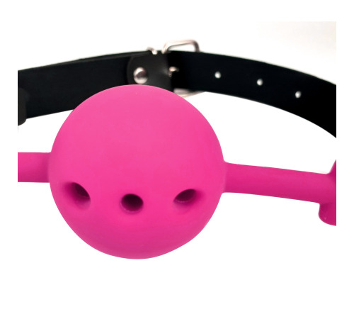 Воздухопроницаемый кляп NeDlyaSkuki Gag Ball, Темно-розовый