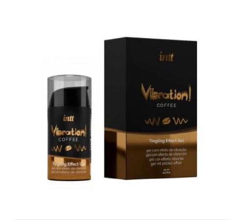 Рідкий вібратор Intt Vibration Coffee (15 мл), густий гель, дуже смачний, діє до 30 хвилин
