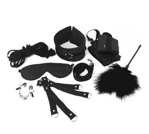 Набір БДСМ Art of Sex - Soft Touch BDSM Set, 9 предметів, Чорний