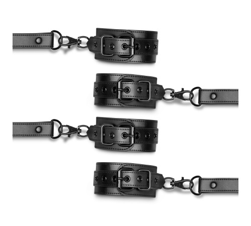 Крестовина с наручниками и поножами Bedroom Fantasies: Hogtie with Hand and Ankle Cuffs