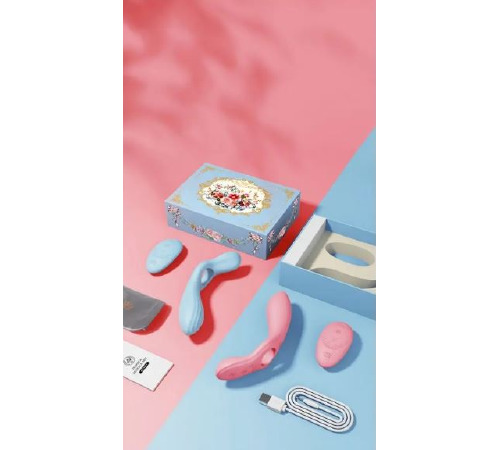Смарт-вібратор для пар Zalo Jessica Set з керуванням з телефону та пультом PINK
