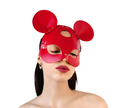 Кожаная маска мышки Art of Sex - Mouse Mask, Красный