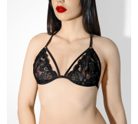 Сексуальный браллет Ариадна из нежного кружева, Черный, размер XS-M