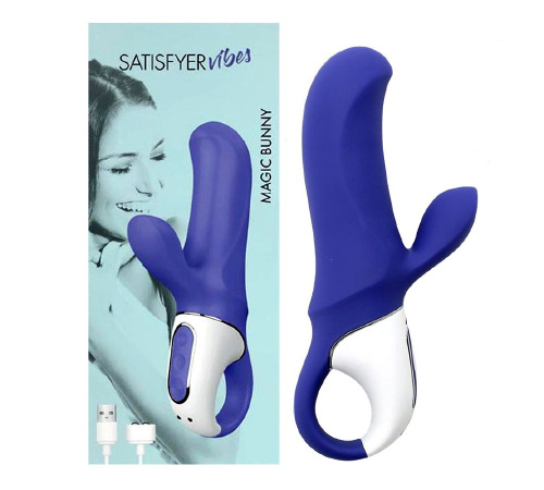 Потужний вібратор-кролик Satisfyer Vibes Magic Bunny, два мотори, літій силікон, 12 режимів роботи
