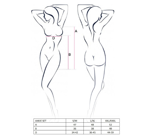 Костюм медсестри AKKIE SET white L/XL - Passion, сорочка, трусики, шапочка