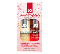 Набір лубрикантів System JO Sweet&Bubbly — Champagne & Chocolate Covered Strawberry (2×60 мл)