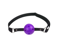 Кляп із пластиковою кулею на гумці Фіолетовий