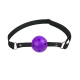Кляп із пластиковою кулею на гумці Фіолетовий