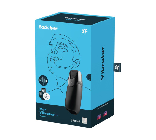 Смарт-мастурбатор с вибрацией Satisfyer Men Vibration+, 2 мотора, 14 режимов, водонепроницаемый
