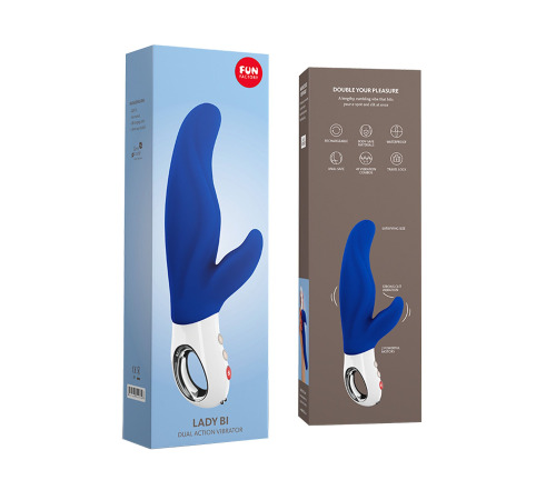 Вибратор-кролик для точки А Fun Factory LADY BI ultramarine, 2 мотора, 12 режимов