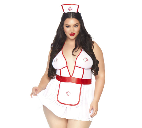 остюм медсестри Leg Avenue Nightshift Nurse XL/XXL, сукня, трусики, шапочка