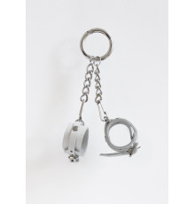 Брелок Наручники с пряжкой Белый