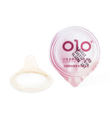 Ультратонкие презервативы OLO с пупырышками и линиями, 1шт.