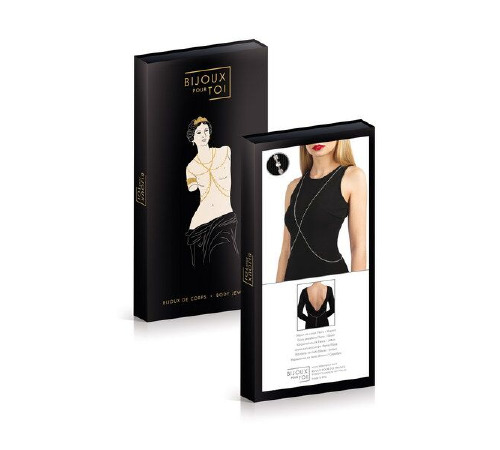 Сріблястий ланцюжок для бюста Bijoux Pour Toi – Elena Silver зі стразами