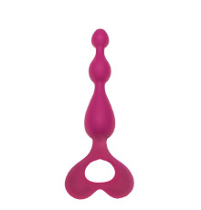 Анальная цепочка Alive Arrow Pink, силикон, макс. диаметр 3см