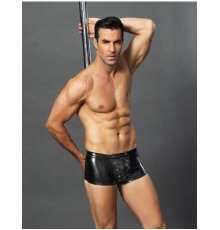 Эротические мужские лаковые трусы со шнуровкой One Size Black