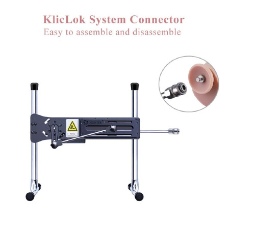 Силіконовий фалоімітатор для секс-машин Hismith 8.3″ Silicone Dildo, вигнутий, система KlicLok