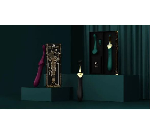 Вибратор двухсторонний универсальный Zalo Bess с насадками Green