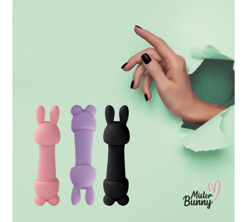 Мінівібратор FeelzToys Mister Bunny Pink з двома насадками