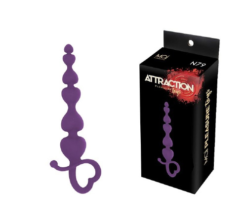 Анальні буси MAI Attraction Toys №79 Purple, довжина 18см, діаметр 3,1см