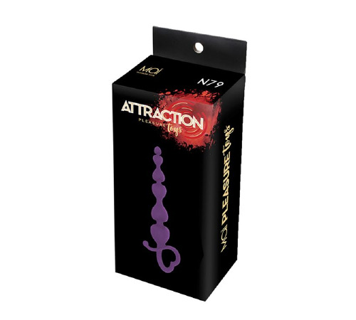 Анальні буси MAI Attraction Toys №79 Purple, довжина 18см, діаметр 3,1см