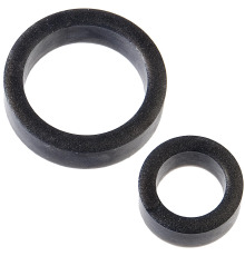Набор эрекционных колец Doc Johnson Platinum Premium Silicone - The C-Rings - Charcoal