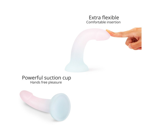 Дилдо з градієнтом та блискітками Love To Love Dildolls — Galactica, ультрам’який