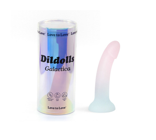 Дилдо з градієнтом та блискітками Love To Love Dildolls — Galactica, ультрам’який