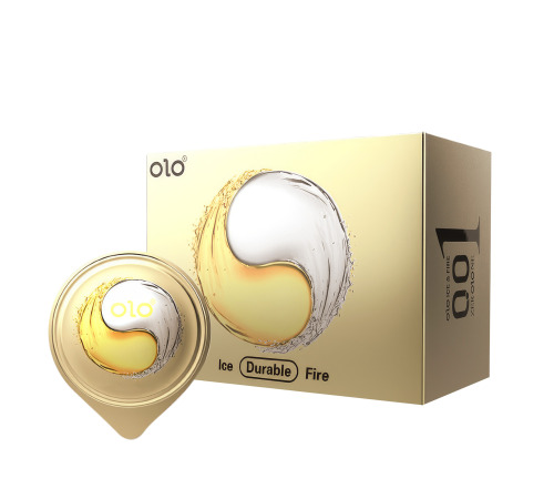 Презервативи OLO, ICE - FIRE Лід та Полум'я, з термо ефектом (10шт)