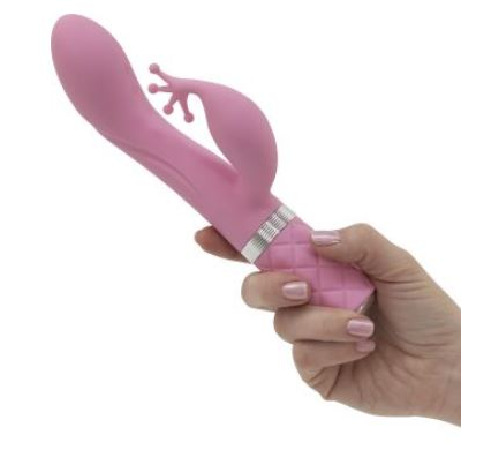 Роскошный вибратор-кролик Pillow Talk - Kinky Pink с кристаллом Сваровски, мощный