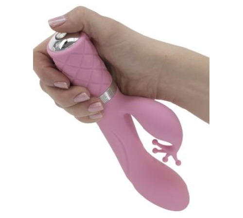 Роскошный вибратор-кролик Pillow Talk - Kinky Pink с кристаллом Сваровски, мощный