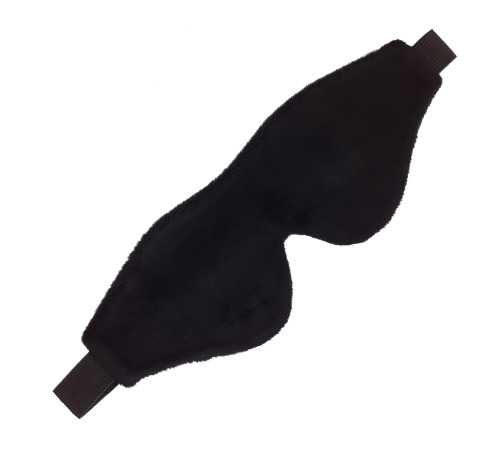 Велюровая маска на глаза Черная