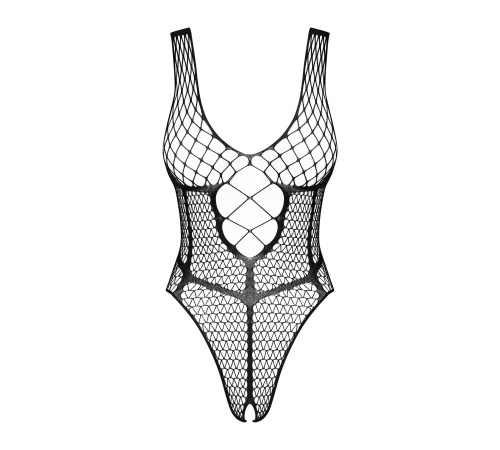 Бодистокинг из крупной сетки с доступом Obsessive B117 teddy S/M/L, черный
