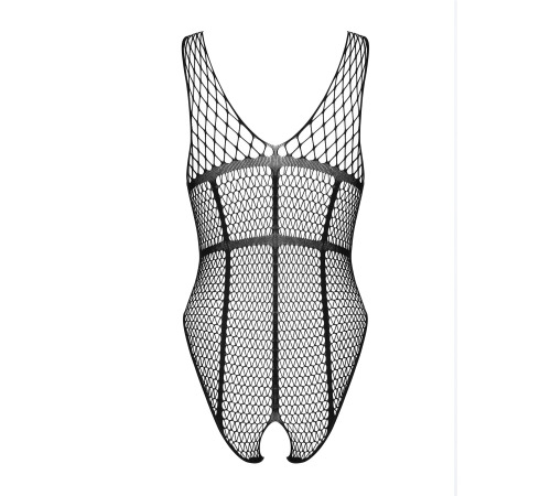 Бодистокинг из крупной сетки с доступом Obsessive B117 teddy S/M/L, черный
