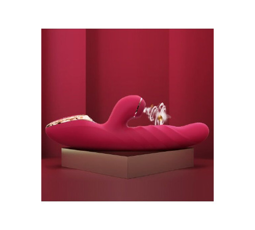 Вибратор-кролик с вакуумной стимуляцией и вращающимся стволом KISTOY A-King Max Red