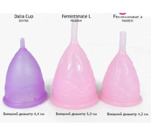 Менструальна чаша Femintimate Eve Cup розмір S з переносним душем, діаметр 3,2 см