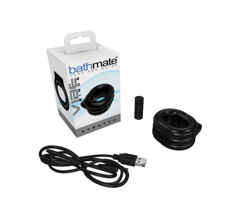 Эрекционное виброкольцо Bathmate Vibe Ring Stretch, широкое, может быть ограничителем