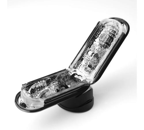 Вібромастурбатор Tenga Flip Zero Electronic Vibration Black, змінна інтенсивність, розкладний