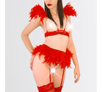 Сексуальный комплект белья Angel, размер L-2XL, цвет Красный
