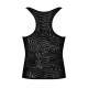 Мужская полупрозрачная майка-борцовка с узором Obsessive T103 tank top S/M/L, черная