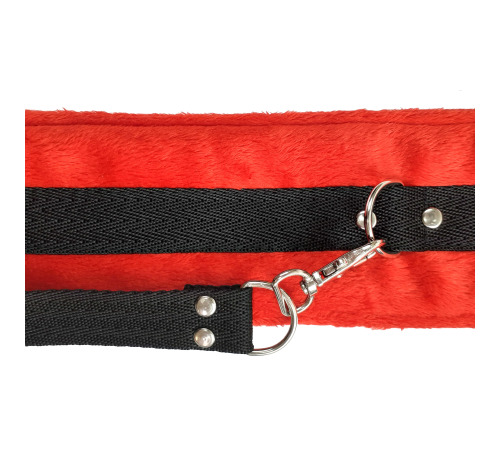 Набор Ошейник - поводок - маска NeDlyaskuki Soft Touch Light красный