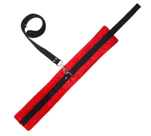 Набор Ошейник - поводок - маска NeDlyaskuki Soft Touch Light красный