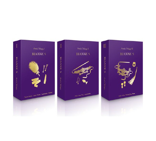Подарочный набор RIANNE S Ana's Trilogy Set I: помада-вибратор, перышко, зажимы для сосков, повязка