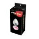 Металева анальна пробка з рожевим кристалом MAI Attraction Toys №74, довжина 10 см, діаметр 4 см