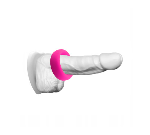 Эрекционное кольцо бархатный силикон, вн.диам 44 мм, Розовый