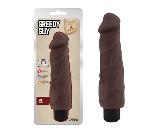 Вібромасажер з кібершкіри Greedy Guy Brown